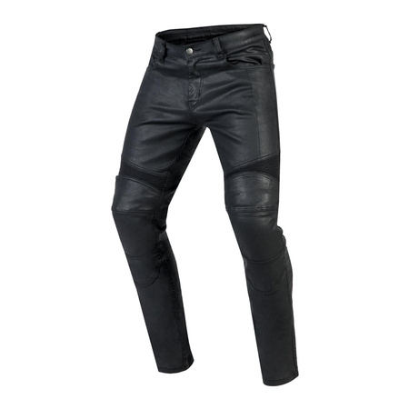 Jeansy motocyklowe OZONE RUSTY WAXED czarne