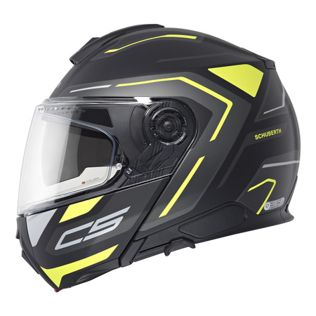 Kask motocyklowy SCHUBERTH C5 ECE OMEGA YELLOW czarny żółty fluo