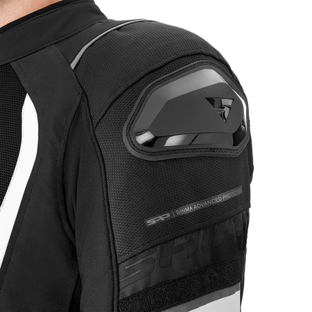 Kurtka motocyklowa tekstylna miejska Shima MESH PRO 2.0 czarny/biały