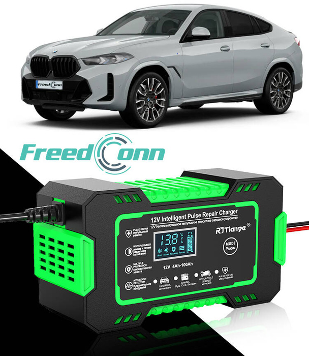 Prostownik akumulatorowy FREEDCONN green RJ-C 120501A