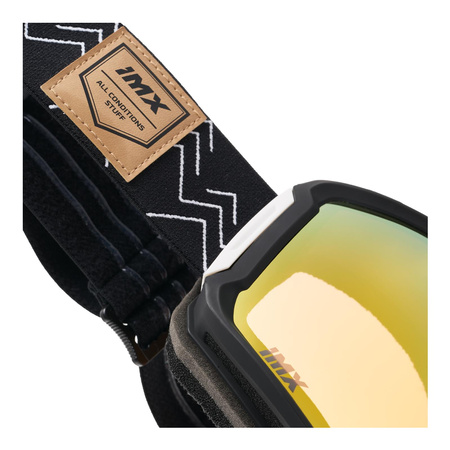 Gogle Snowboardowe IMX Peak Black Matt/Graphic Black - Szyba Podwójna Gold Irridium + Brown