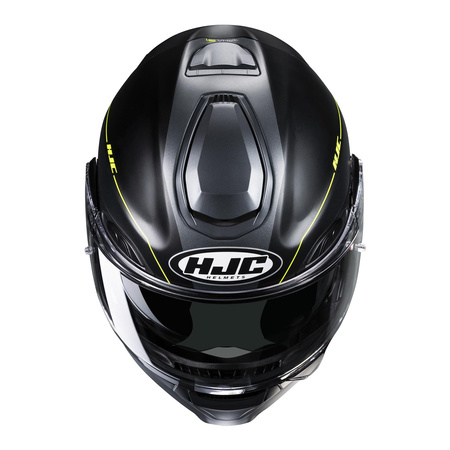 Kask motocyklowy szczękowy HJC RPHA 91 Combust czarny/żółty