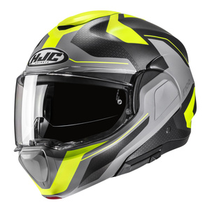 Kask motocyklowy HJC F100 Bios szary/żółty
