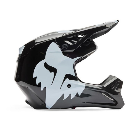 Kask cross dziecięcy FOX JUNIOR V1 SHIELD BLACK czarny