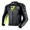 Kurtka motocyklowa skórzana Rebelhorn VANDAL czarny-żółty fluo