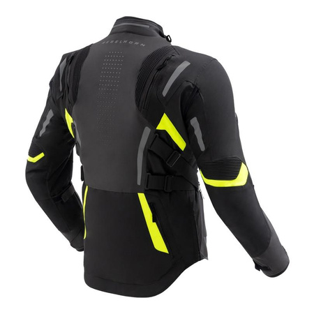 Kurtka motocyklowa tekstylna Rebelhorn HIKER IV czarny-antracyt-żółty fluo