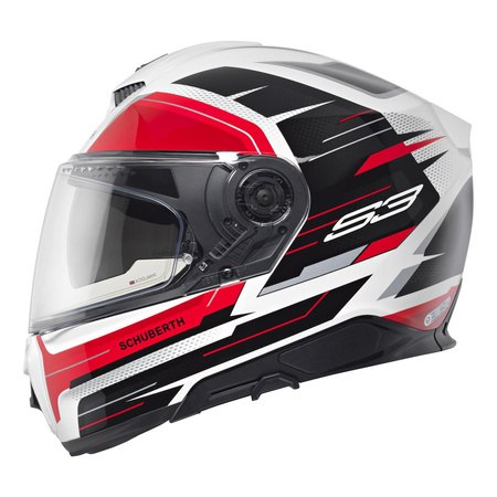 Kask motocyklowy SCHUBERTH S3 ECE APEX WHITE czarny biały czerwony