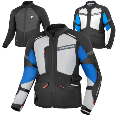 Kurtka motocyklowa tekstylna turystyczna/miejska Shima ALPHA niebieski
