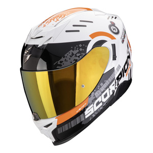 Kask motocyklowy SCORPION EXO-520 EVO AIR TITAN WHITE/ORANGE biały pomarańczowy