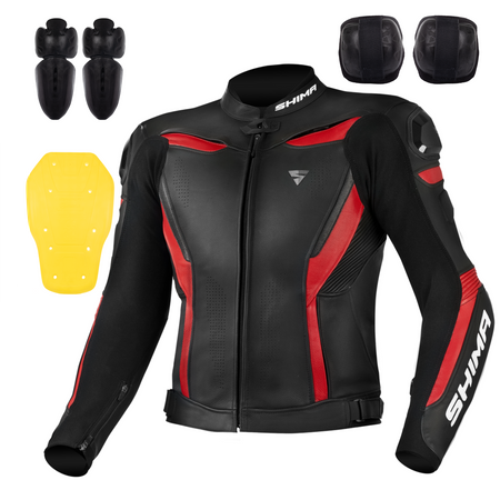 Kurtka motocyklowa skórzana Shima CHASE czerwony