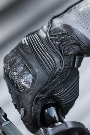 Rękawice motocyklowe skórzane sportowe Shima STR-2 GLOVES czarny