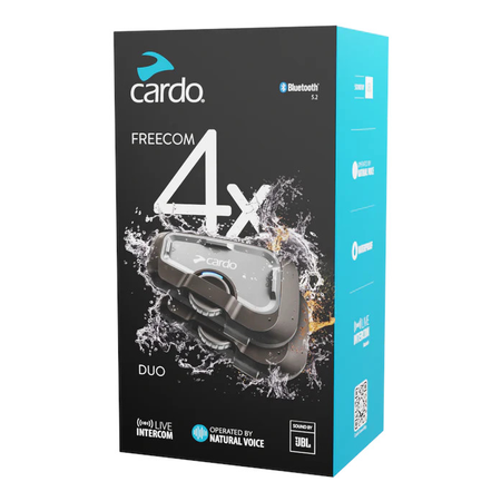 Interkom motocyklowy uniwersalny CARDO FREECOM 4X DUO zestaw 2 kaski
