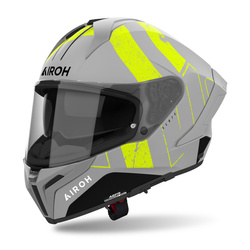 Kask motocyklowy AIROH MATRYX SCOPE YELLOW MATT szary żółty fluo czarny