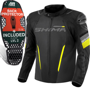 Kurtka motocyklowa tekstylna miejska/sportowa Shima SOLID 2.0 fluo