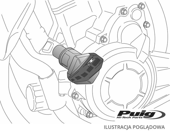 Crash pady PUIG do Aprilia RSV4 09-12 Czarny (N)