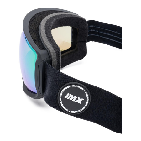 Gogle Snowboardowe IMX Peak Black Matt/Black - Szyba Podwójna Green Irridium + Brown