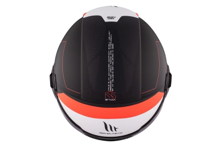 Kask motocyklowy MT VIALE SV S 68 UNIT MATT RED czarny biały czerwony