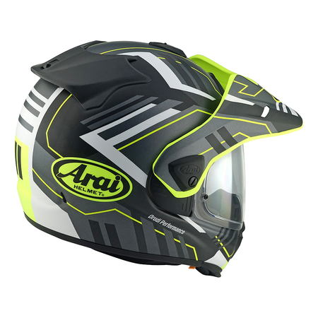 Kask motocyklowy ARAI TOUR-X5 TRAIL YELLOW szary żółty fluo biały czarny