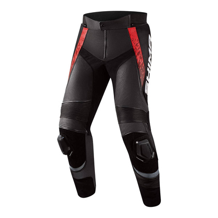 Spodnie motocyklowe skórzane sportowe Shima STR 2.0 czerwone