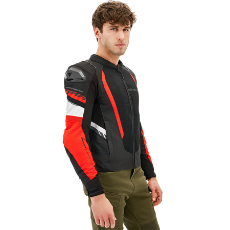 Kurtka motocyklowa tekstylna miejska Shima MESH PRO 2.0 czerwony