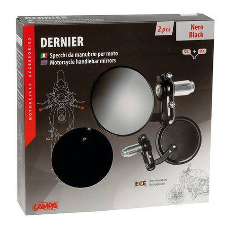 Lusterka motocyklowe LAMPA DERNIER BLACK