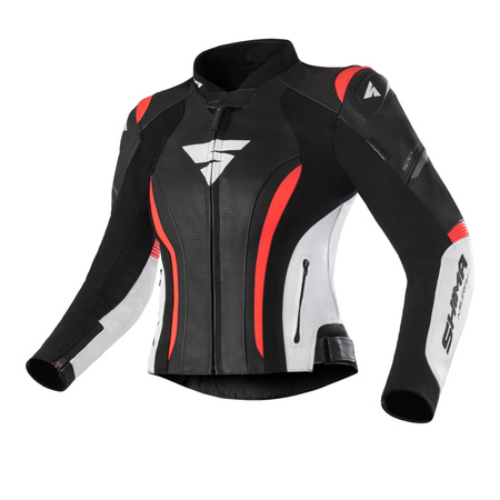Kombinezon motocyklowy dwuczęściowy damski SHIMA MIURA 2.0 RED FLUO czarny biały czerwony fluo