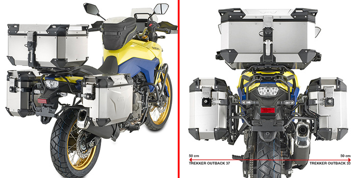 Stelaż kufrów bocznych Outback EVO GIVI do Suzuki V-Strom 800DE (uwaga na kufry - prawy wcięty)