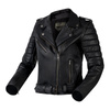Damska kurtka motocyklowa skórzana ramoneska OZONE RAMONES MODERN matowy czarna