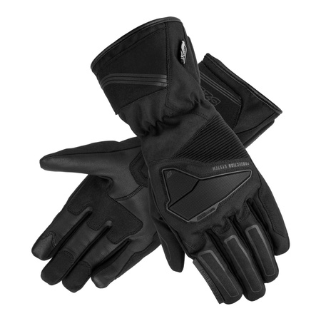 Rękawice motocyklowe skórzane/tekstylne membrana OZONE TOURING WP czarne