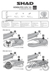 Oparcie pasażera kufra motocyklowego SHAD do Honda PCX 125 srebrne