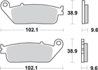 SBS KLOCKI HAMULCOWE KH196 STREET CERAMIC PASUJE DO: HONDA CB 500, CTX 700, NC 750, VT 750, XL 600V, PRZÓD