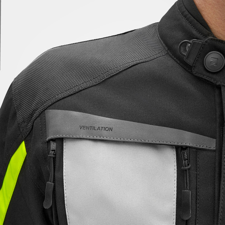 Kurtka motocyklowa VORG CUMULUS FLUO czarny szary żółty fluo