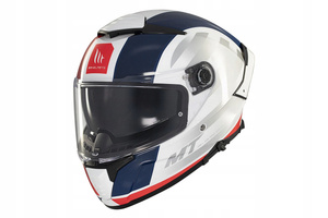Kask motocyklowy MT THUNDER 4 SV THREADS GLOSS WHITE/BLUE biały niebieski czerwony