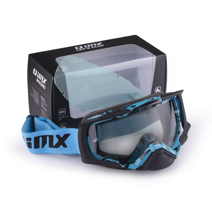 Gogle IMX Dust Graphic blue/black matt - szyba dark smoke + clear (2 szyby w zestawie)