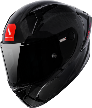 Kask motocyklowy MT KRE+ S SOLID GLOSS CARBON/BLACK czarny