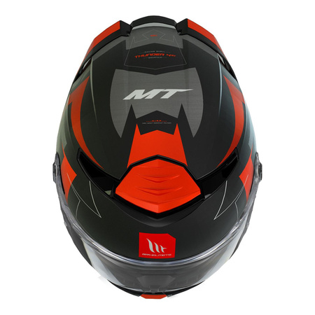 Kask motocyklowy MT THUNDER 4 SV MOUNTAIN MATT RED czarny czerwony szary