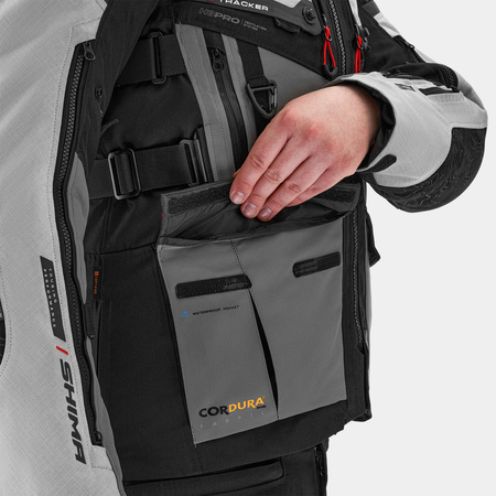 Kurtka motocyklowa SHIMA TRACKER LIGHT GREY szary