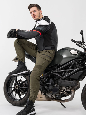 Kurtka motocyklowa sportowa/miejska skórzana Shima BANDIT czerwony
