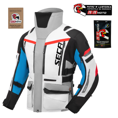 Kurtka motocyklowa SECA ARRAKIS III GREY/BLUE/RED szary niebieski czerwony
