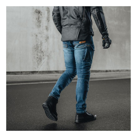 Jeansy motocyklowe Rebelhorn VANDAL DENIM niebieski