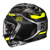 Kask motocyklowy szczękowy HJC RPHA 91 Carbon Lagos czarny/żółty