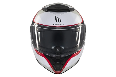 Kask motocyklowy MT ATOM 2 SV EMALLA MATT WHITE/BLACK/RED biały czarny czerwony
