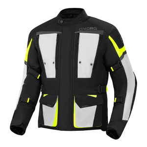 Kurtka motocyklowa VORG CUMULUS FLUO czarny szary żółty fluo