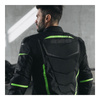 Kurtka motocyklowa tekstylna miejska OZONE PULSE czarna żółty fluo