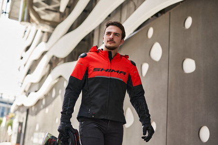 Kurtka motocyklowa tekstylna miejska Shima DRIFT czerwony