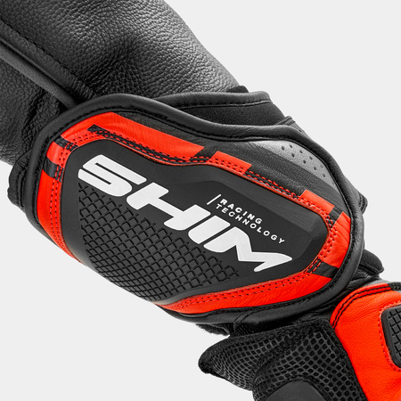 Rękawice motocyklowe SHIMA RS-3 RED FLUO czarny czerwony fluo