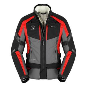 Kurtka motocyklowa damska SPIDI 4 SEASON EVO LADY RED szary czarny czerwony