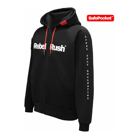 Bluza codzienna REBELRUSH ZIP BLACK czarny
