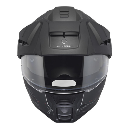 Kask motocyklowy SCHUBERTH E2 ECE ATLAS ANTHRACITE czarny szary czerwony