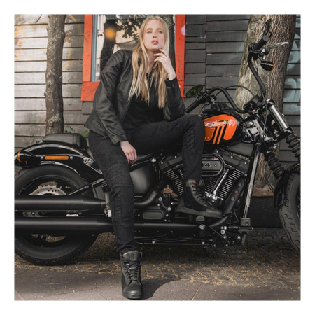 Spodnie jeansowe REBELHORN VANDAL LADY DENIM WASHED – czarne